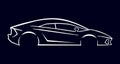 Car design silhouettes - vector Royalty Free Stock Photo